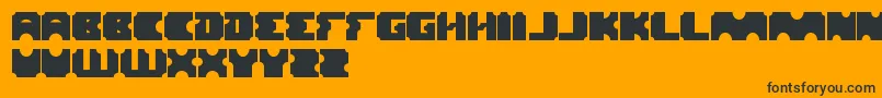 Logotype Font – Black Fonts on Orange Background