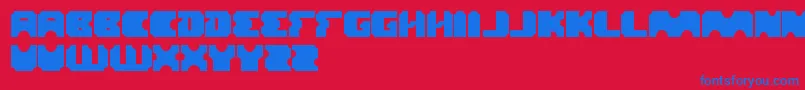 フォントLogotype – 赤い背景に青い文字