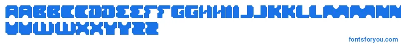 Fonte Logotype – fontes azuis em um fundo branco
