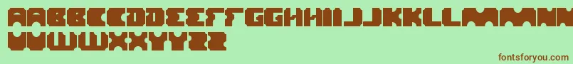 フォントLogotype – 緑の背景に茶色のフォント