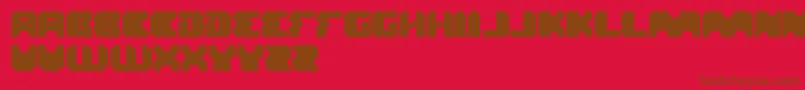 Logotype Font – Brown Fonts on Red Background