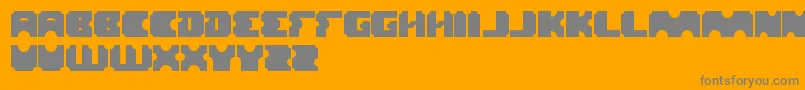 Logotype-Schriftart – Graue Schriften auf orangefarbenem Hintergrund