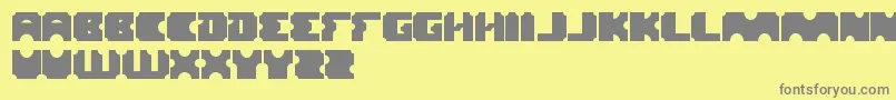 フォントLogotype – 黄色の背景に灰色の文字