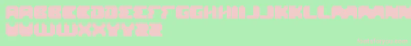 Fonte Logotype – fontes rosa em um fundo verde