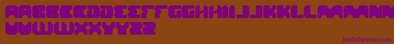 Logotype-fontti – violetit fontit ruskealla taustalla