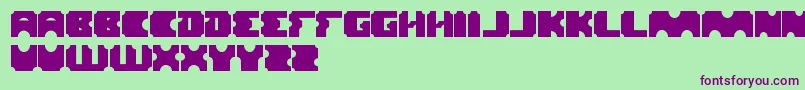 フォントLogotype – 緑の背景に紫のフォント