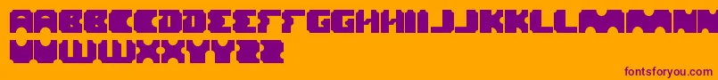 Logotype Font – Purple Fonts on Orange Background