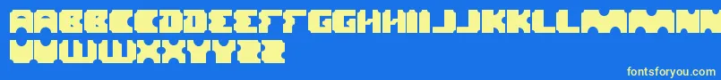 フォントLogotype – 黄色の文字、青い背景