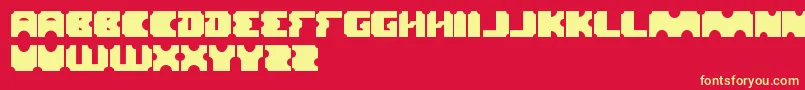 Fonte Logotype – fontes amarelas em um fundo vermelho