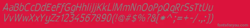 Wavei Font – Gray Fonts on Red Background
