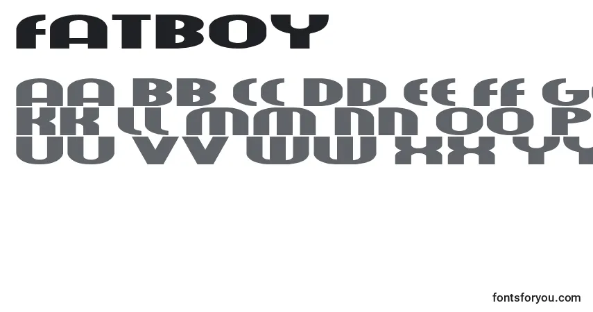 Schriftart Fatboy – Alphabet, Zahlen, spezielle Symbole