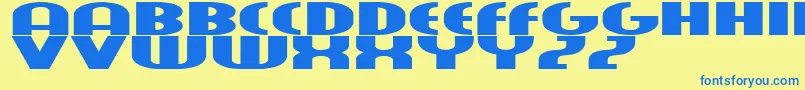 Fatboy-fontti – siniset fontit keltaisella taustalla