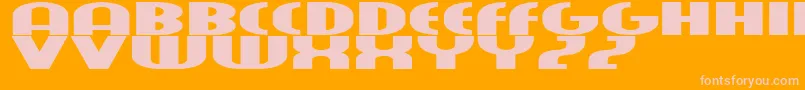 Fatboy-fontti – vaaleanpunaiset fontit oranssilla taustalla