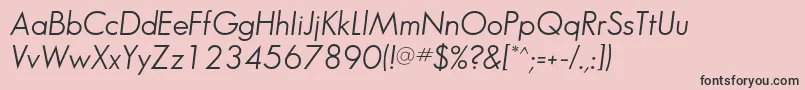 SansserifbookflfItalic Font – Black Fonts on Pink Background