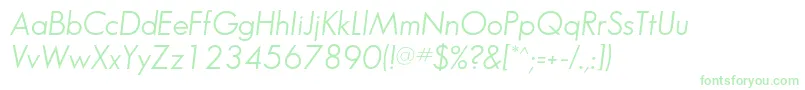 SansserifbookflfItalic Font – Green Fonts on White Background