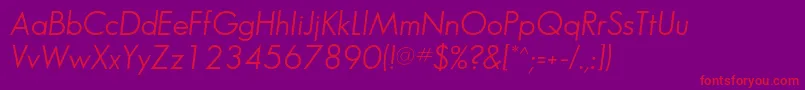fuente SansserifbookflfItalic – Fuentes Rojas Sobre Fondo Morado