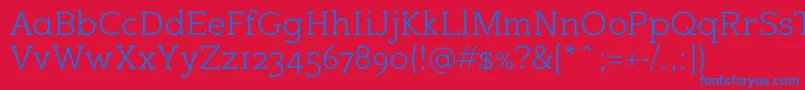 Sugarcubesregular Font – Blue Fonts on Red Background