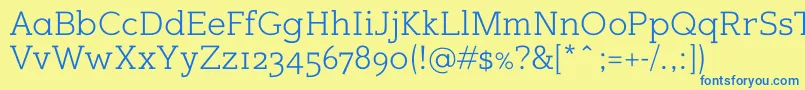 Sugarcubesregular Font – Blue Fonts on Yellow Background