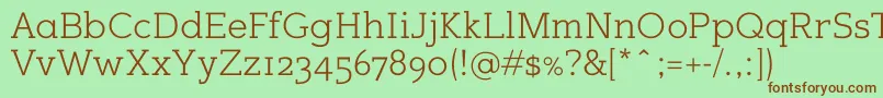 Sugarcubesregular Font – Brown Fonts on Green Background