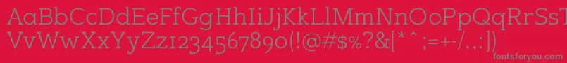 Sugarcubesregular-Schriftart – Graue Schriften auf rotem Hintergrund