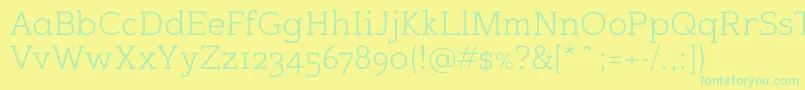 fuente Sugarcubesregular – Fuentes Verdes Sobre Fondo Amarillo