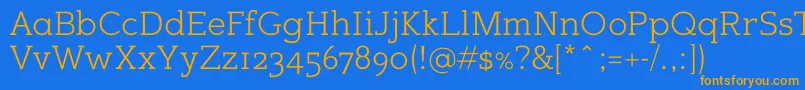Sugarcubesregular Font – Orange Fonts on Blue Background