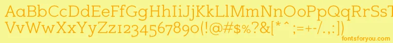 Sugarcubesregular Font – Orange Fonts on Yellow Background