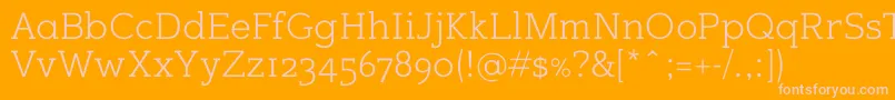 Sugarcubesregular Font – Pink Fonts on Orange Background