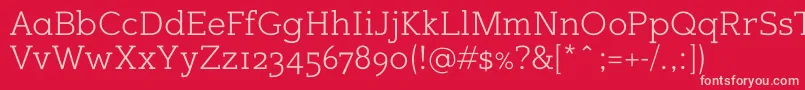 Sugarcubesregular Font – Pink Fonts on Red Background