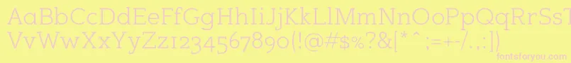 Sugarcubesregular Font – Pink Fonts on Yellow Background