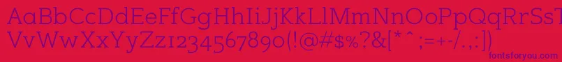Sugarcubesregular Font – Purple Fonts on Red Background