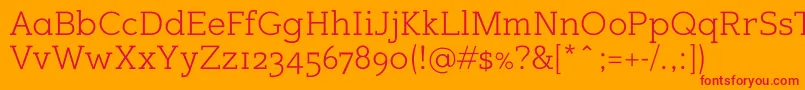 Sugarcubesregular Font – Red Fonts on Orange Background