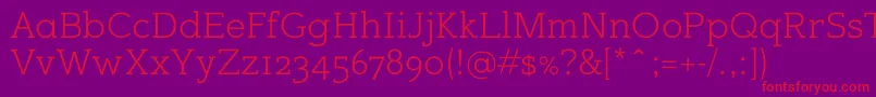 Sugarcubesregular Font – Red Fonts on Purple Background
