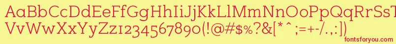 Sugarcubesregular Font – Red Fonts on Yellow Background