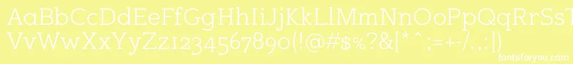 Sugarcubesregular Font – White Fonts on Yellow Background