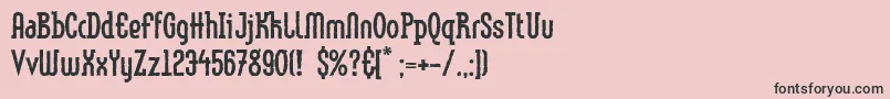 Шрифт LinotypemethodEroded – чёрные шрифты на розовом фоне