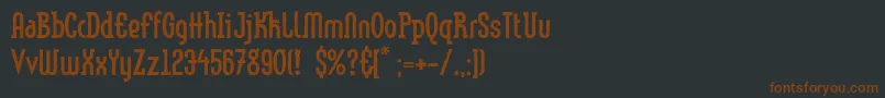 Шрифт LinotypemethodEroded – коричневые шрифты на чёрном фоне