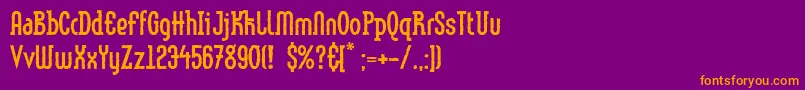 fuente LinotypemethodEroded – Fuentes Naranjas Sobre Fondo Morado