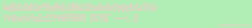 LinotypemethodEroded Font – Pink Fonts on Green Background