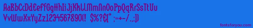 fuente LinotypemethodEroded – Fuentes Moradas Sobre Fondo Azul