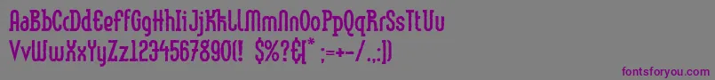 Шрифт LinotypemethodEroded – фиолетовые шрифты на сером фоне