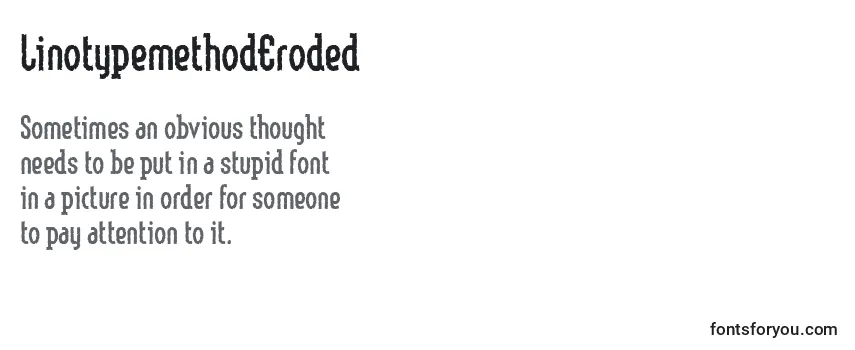 Обзор шрифта LinotypemethodEroded