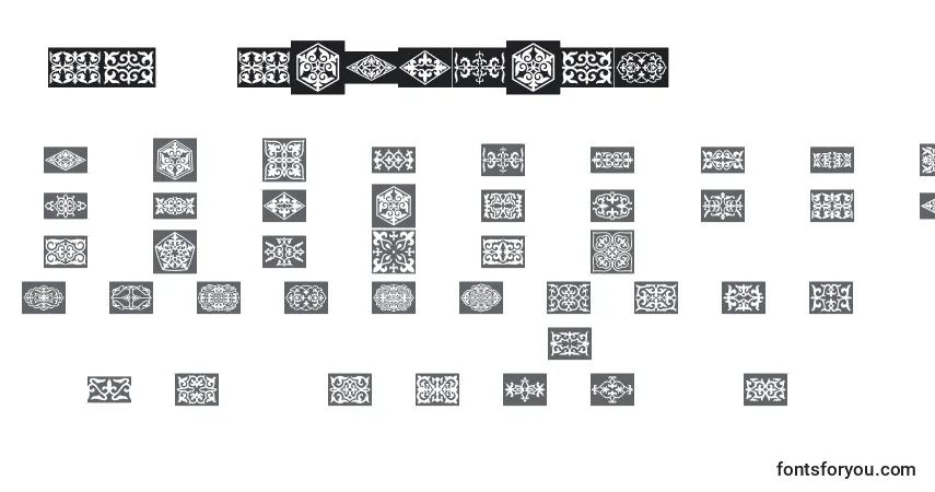 Шрифт Prt Ornament4 – алфавит, цифры, специальные символы