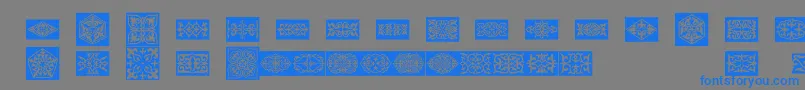 Prt Ornament4 Font – Blue Fonts on Gray Background