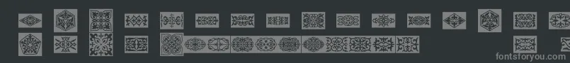 Prt Ornament4 Font – Gray Fonts on Black Background