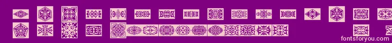 Prt Ornament4 Font – Pink Fonts on Purple Background