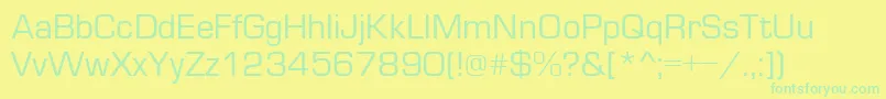 IrisNormal Font – Green Fonts on Yellow Background