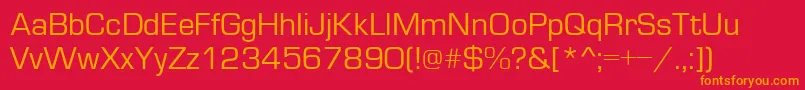 IrisNormal Font – Orange Fonts on Red Background