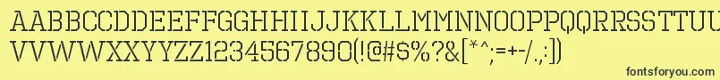 OctinprisonbkRegular Font – Black Fonts on Yellow Background