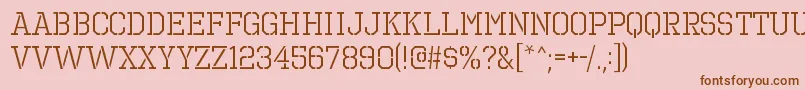 OctinprisonbkRegular Font – Brown Fonts on Pink Background